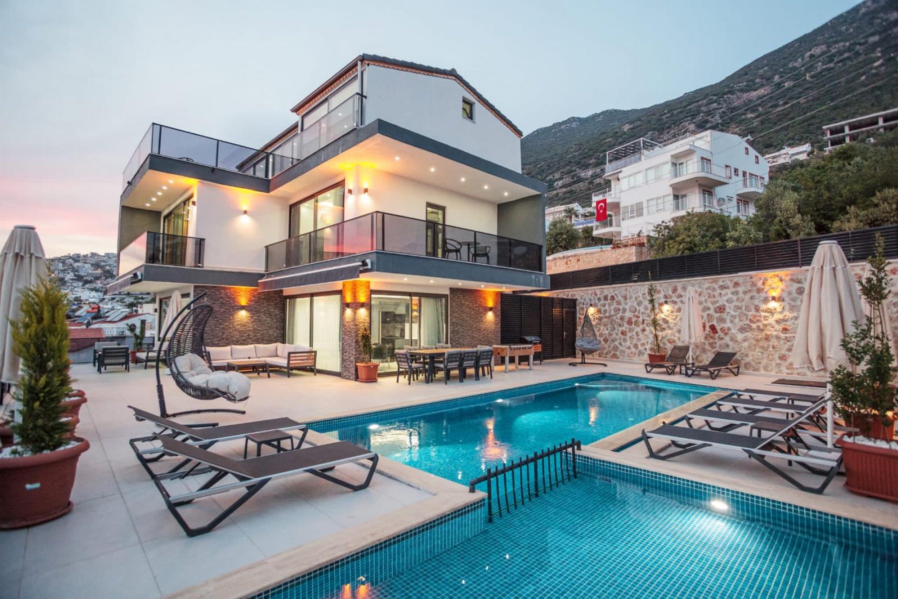 KLV201 two bedroom luxury villa for rent in Kalkan