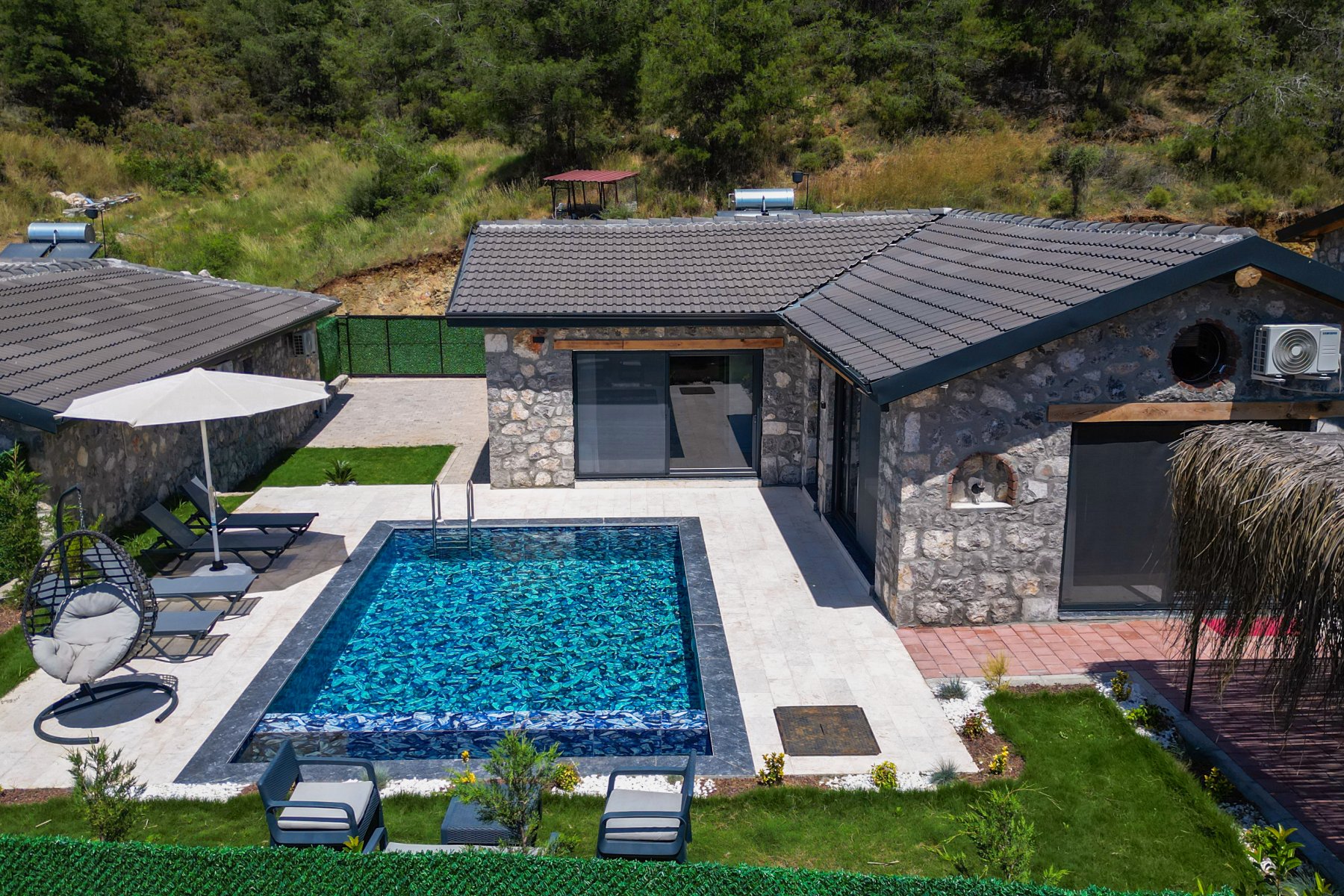 KLV308 Kalkan villa with a little gym jacuzzi and pool